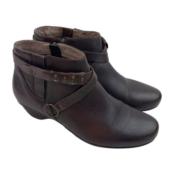 *Abeo Biosystem Nancy Ankle Booties Womens Sz 8.5 Brown Leather Comfort Nuetral - Picture 5 of 16